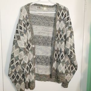 Colorful vintage cardigan - men XL